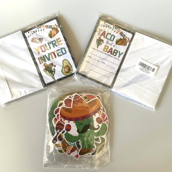 TACO “BOUT A BABY SHOWER INVITATIONS AND MEXICAN FIESTA HANGING SWIRL DEOCRATION - Picture 8 of 14